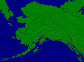 USA-Alaska Städte + Grenzen 2000x1487